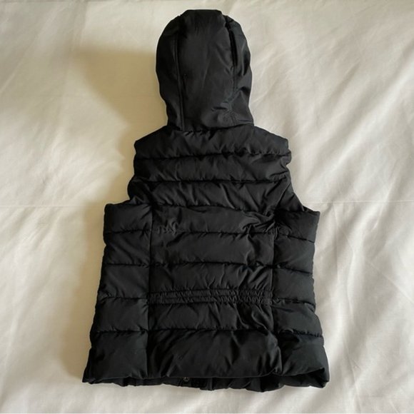 Abercrombie & Fitch Kids Black Puffer Winter Jacket Vest Hoodie Girl's Size XL - Picture 4 of 11